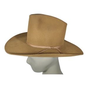 Vintage Resistol XXX Beaver Felt USA 6 7/8 W221 HI-7 Cowboy Hat Western Rodeo